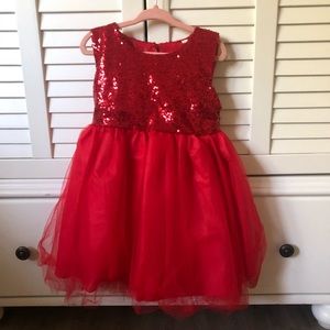 Red sparkly dress